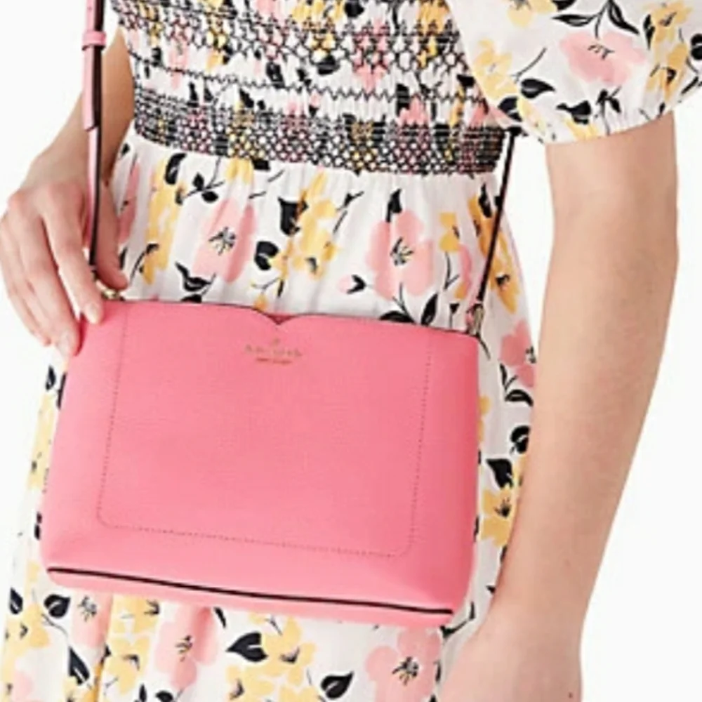 NWT KATE SPADE ♠️ NEW YORK HARLOW CROSSBODY BAG 🥰🥰BRIGHT BLUSH - Picture 6 of 9